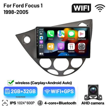 2 Din Android Car Radio For Ford Focus 1 1998 1999 2000 2001 2002-2005 Multimedia Player Carplay Car Stereo Head Unit Radios