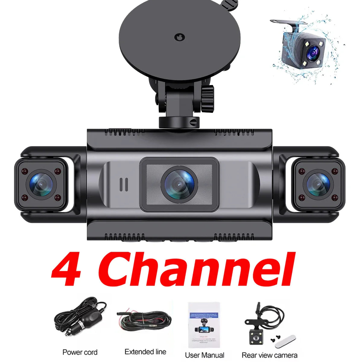 Dash Cam 4 Channel wifi Video Recorder 360° Car Recording Camera Night Vision 24H Parking Monitor Black Box Car Accessories
