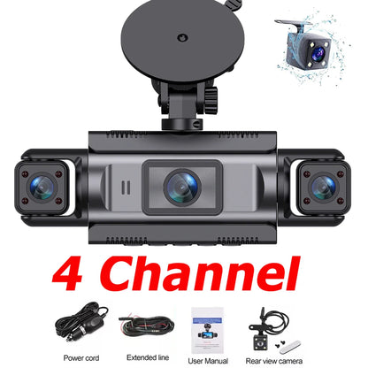 Dash Cam 4 Channel wifi Video Recorder 360° Car Recording Camera Night Vision 24H Parking Monitor Black Box Car Accessories