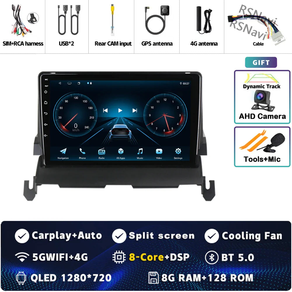 Android 14 CarPlay Car Radio for Dodge Journey 2009 2010 2011 2012 Multimedia Navigation GPS Stereo Auto video Head Unit 2 DIN