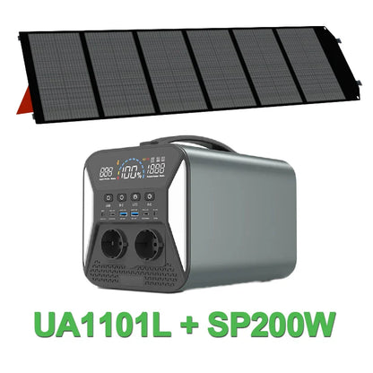 1024Wh Portable Power Station 1000W Solar Generator 320000mAh Lifepo4 Battery 220V Energy Storage Supply Camping Campervan RV