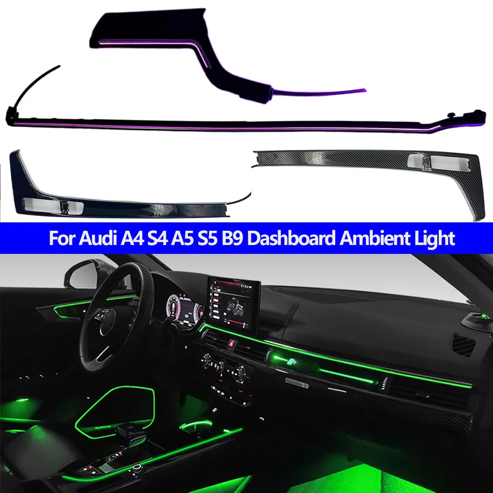 For Audi A4 S4 A5 S5 B9 Dashboard Ambient Light Dashboard LED strip Decorative Light Passenger Neon LED Lamp Center Console