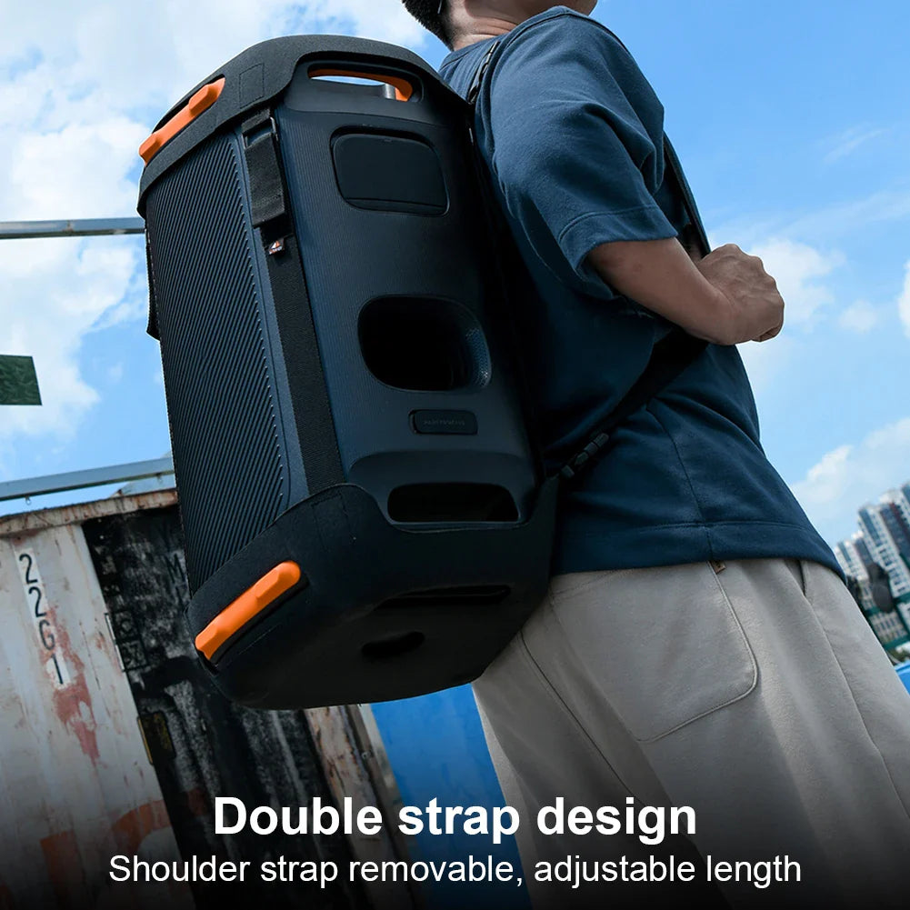Travel Carrying Case W Dual Shoulder Strap EVA Protective Cover Travel Carry Holder Pouch for JBL Partybox 110 Portable Speaker