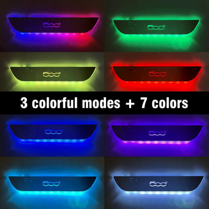 For Fiat 500 500C 2012 500X 500L Abarth 695 Car Door Sill Light Customized Logo LED Welcome Threshold Pedal Lamp Accessories