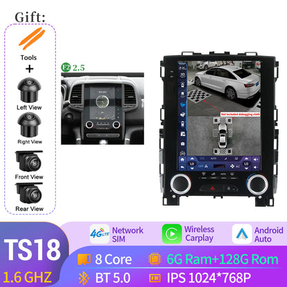9.7″Android 14 For Renault Koleos Megane 4 Samsung SM6 Talisman 2017-2019 Wireless Apple BT Carplay Car Radio Multimedia