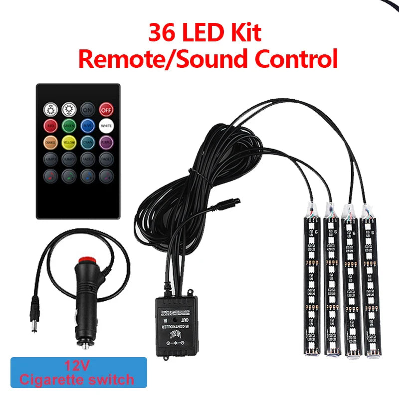Car Interior RGB LED Strip Lights – Smart APP, Music Sync, Flexible Glow – Your Ultimate Ambient Decoration
