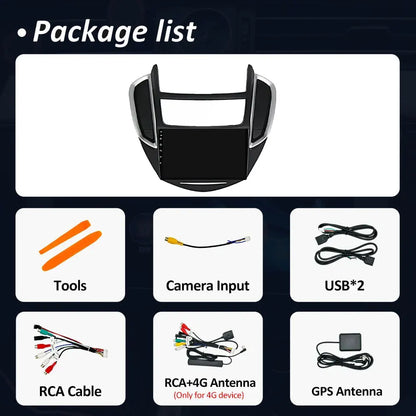 Android OS Car Radio Multimedia Stereo Player WiFi GPS Navigation Video For Chevrolet TRAX 2014 - 2016 Wireless Carplay 4G