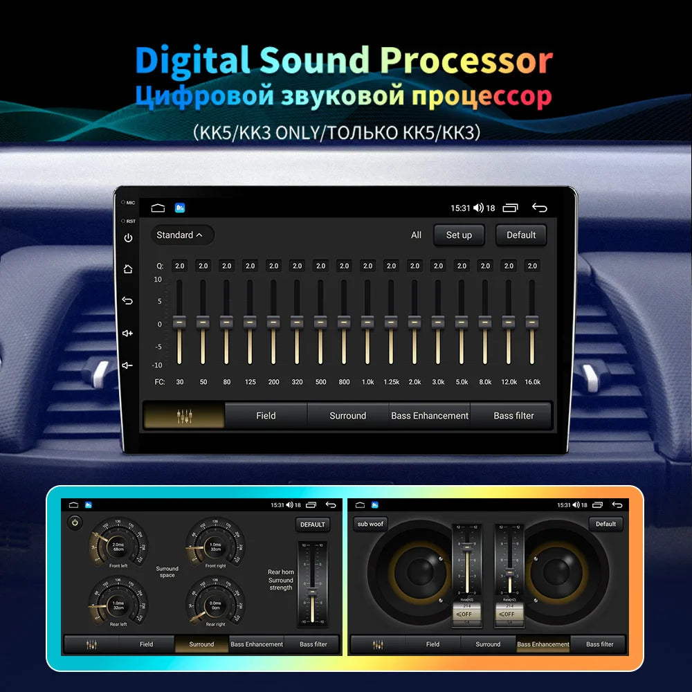 EKIY KK5 2 Din Android 7 9 10 in Car Multimedia Video Player Universal Stereo Radio GPS For Volkswagen Nissan Hyundai Kia Toyota
