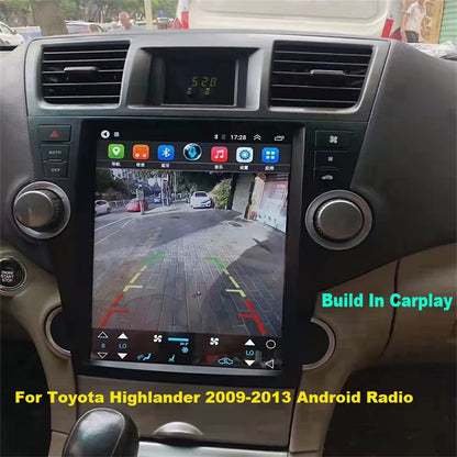 Vertical Screen Android 13 For Toyota Highlander Kluger 2009 - 2013 Car Player Stereo Radio DSP Head Unit GPS Navigation Carplay