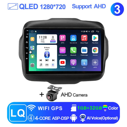LEHX L6Pro 4G LTE DSP Car Radio Android Auto Video Multimedia Player For Jeep Renegade 2016-2020 Carplay 2din dvd Autoradio  gps
