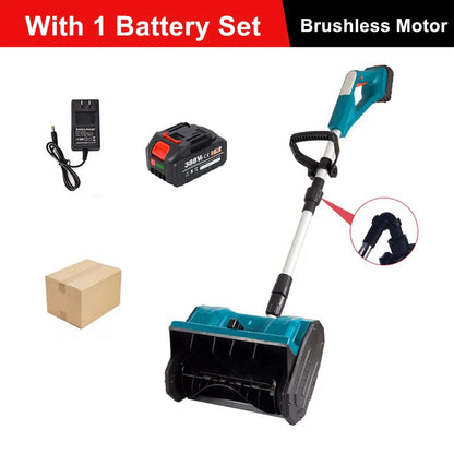 New Winter Brushless Electric Snowplow Lithium Electric Snow Sweeper Cordless Snow Shovel courtyard Street For Makita Battery power tools