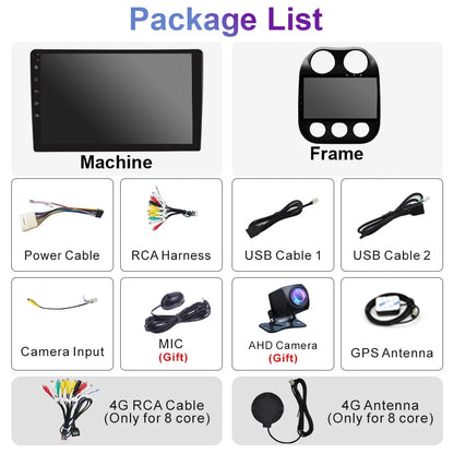 2 Din Car Radio Android 13 For JEEP Compass 2009 - 2016 Multimedia Video Player Carplay Auto Stereo GPS Navigation Autoradio DSP