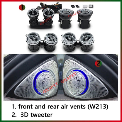 For Mercedes-Benz E-class W213 Coupe W238 LED Ambient Light 3D Tweeter Speeker Backlight Air Vent Turbine Car Atmosphere Lamp