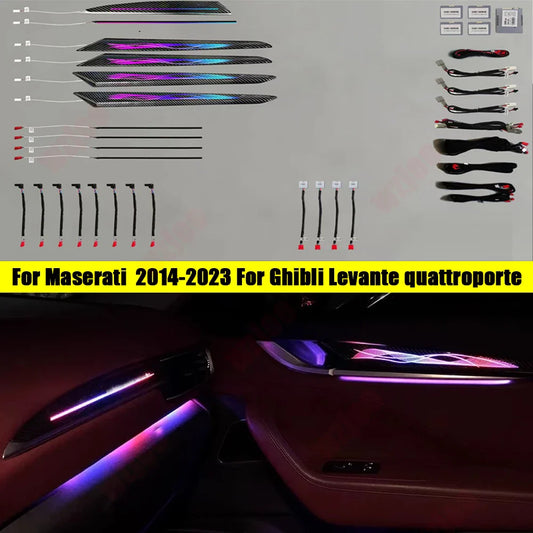 For Maserati 64Color led Ambient light lamp 2014-2023 For Ghibli Levante quattroporte  Atmosphere Advanced Light Decoration lamp