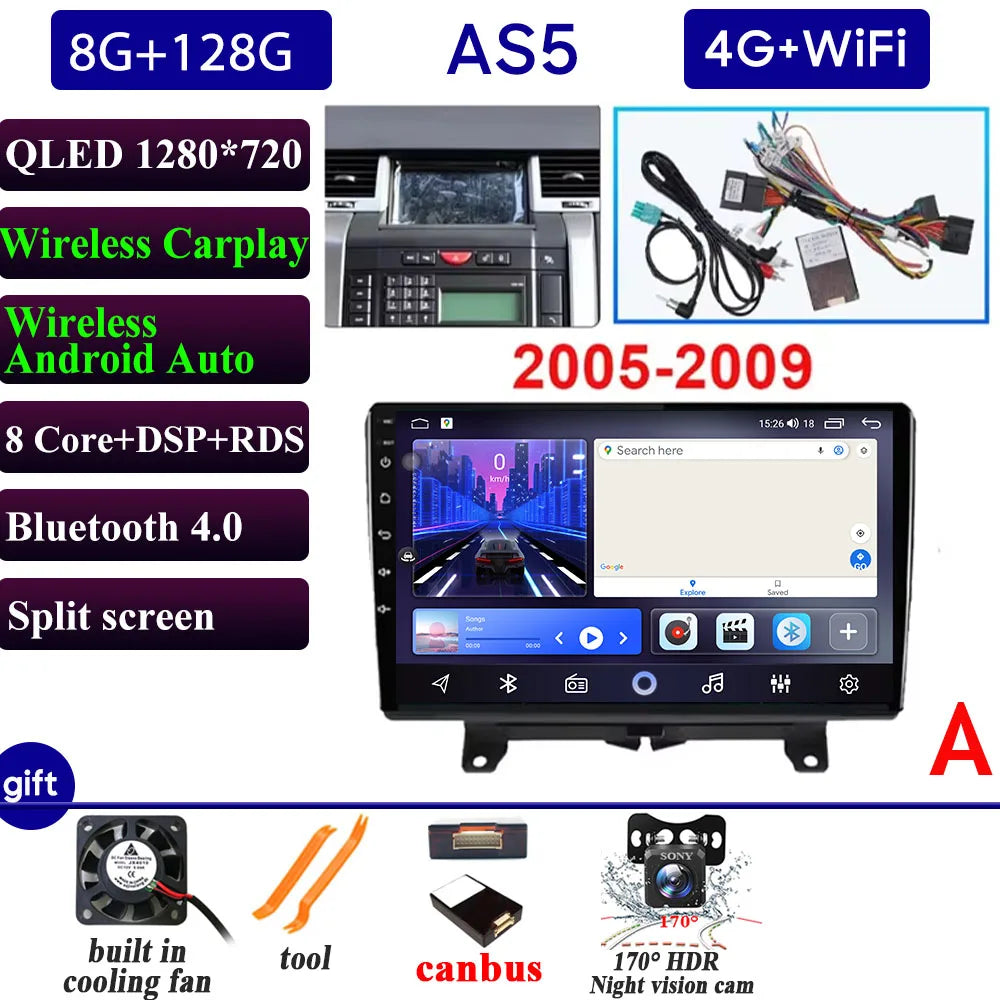 Car Radio Carplay For Land Rover Range Rover Sport 2005-2013 Navigation GPS Android Auto Multimedia Player 4G Wifi No 2din DVD