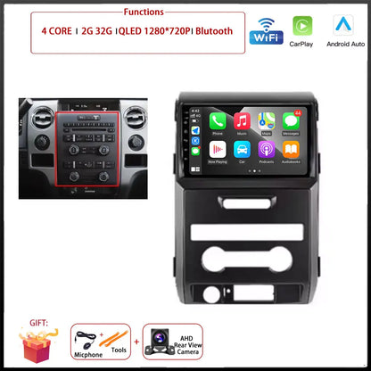 For Ford F150 P415 Raptor 2008 - 2014 Car FM/AM DSP 4G Android OS Carplay Auto WIFI  Radio Stereo Multimedia Player 2din BT 5.0