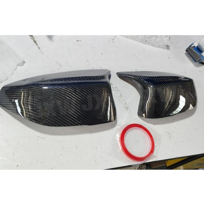 Carbon Fiber Material Car Accessorise Rearview Mirror Covers Caps For Infiniti Q50 2014-2020 Replacement Style