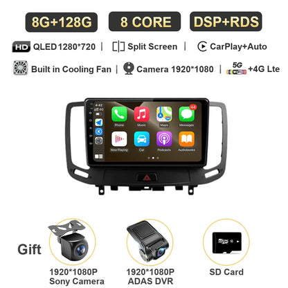 12G+256G  For Infiniti  G4 G25 G35 G37 2006 - 2013 Car Radio Multimedia Video Player Navigation GPS Android Carplay No 2 Din DVD