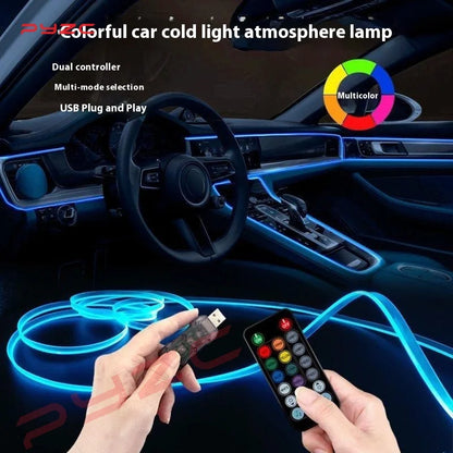 For Honda BREEZE Car Interior Mood Ambient Light RGB 64-Color LED Smart Remote Control Atmosphere Lamp Energy Saving Kit