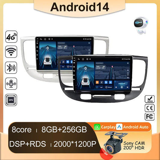 Android 2 din For Kia RIO 2 2005 - 2011 Car Radio Multimedia GPS Navigation Player Auto NO 2din DVD Screen Carplay Stereo WIFI