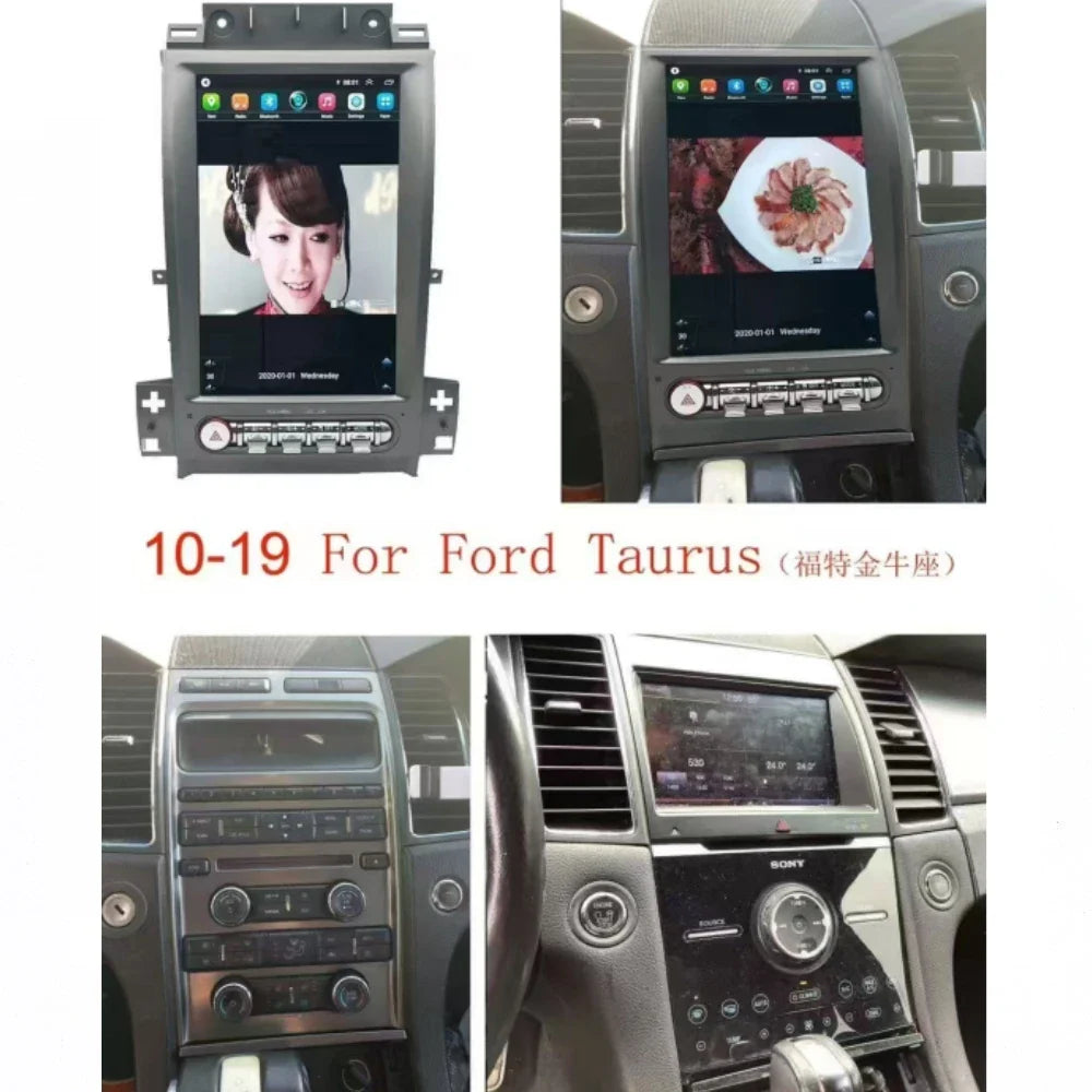 12.8" Android Screen For Ford Taurus 2010-2019 Car Video Player Radio GPS Navigation Stereo Multimedia Head Unit Audio Carplay