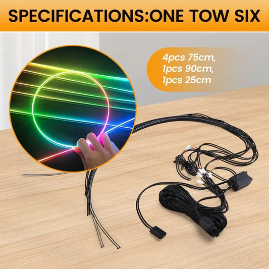 LED Interior Acrylic Fiber Strip Car Atmosphere Lamp Streamer Car Ambient Light Streamer Decorative Light Strip