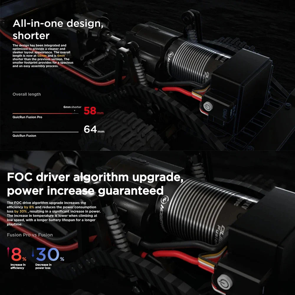 HobbyWing QuicRun Fusion PRO 540 60a 2300KV waterproof two in one brushless motor suitable for 1:10 TRX-4 SCX10 RC vehicles