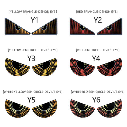 Car Windshield Eyes Animated LED Lamp Dynamic Devil Eye Light Triangle and Semicircle Funny Eye Light Universal 11 Model