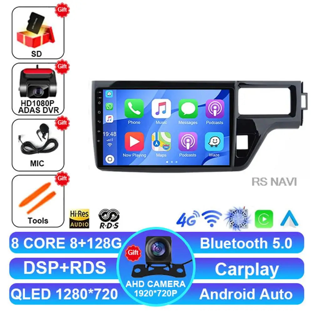Android 14 Car Radio For Honda Stepwgn 5 2015 - 2021 4G LTE DSP Navigation BT Viedo Player DVD Wireless Carplay Auto 2 DIN GPS