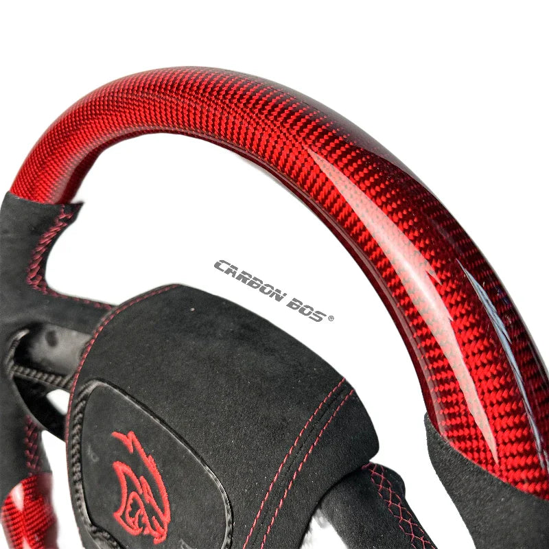 Upgraded Custom Carbon Fiber Steering Wheel for Dodge Challenger/Charger SRT HELLCAT 2012-2020 Cars