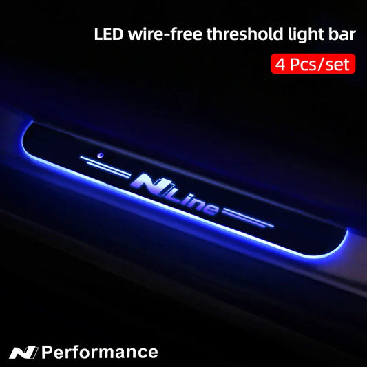 Car Door Decorate Lamps For Hyundai I30 Sonata Elantra i40 Kona Tucson N Line Auto Pedal Light Sill Pathway Welcome Scuff Light