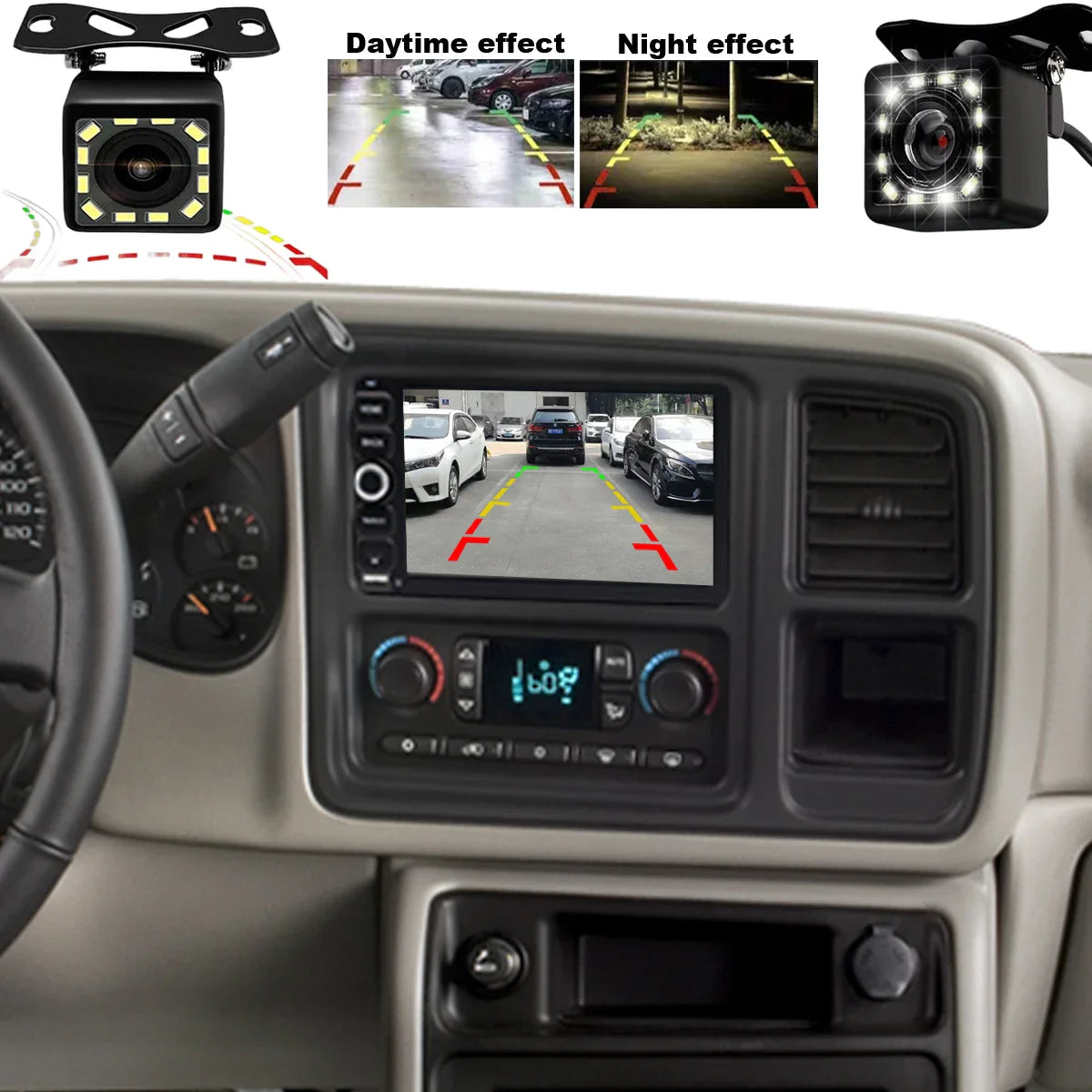 Topdisplay 8-Core QLED Radio Upgrade For Chevy Chevrolet Silverado SSR Tahoe 2003-2006 GMC Yukon 2003-2006 Hummer H2 2003-2007