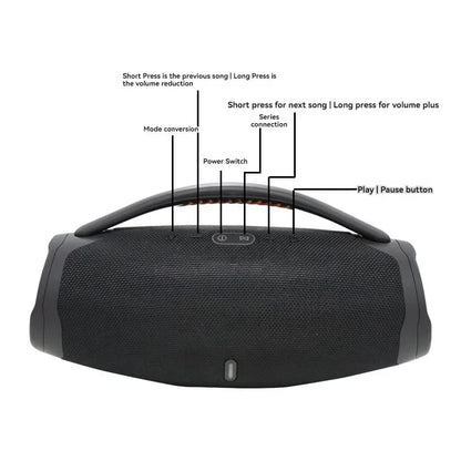 Portable High-power 100W Wireless Bluetooth Speaker RGB Light Outdoors Party Music Center Home Theater Subwoofer TWS Sound Box