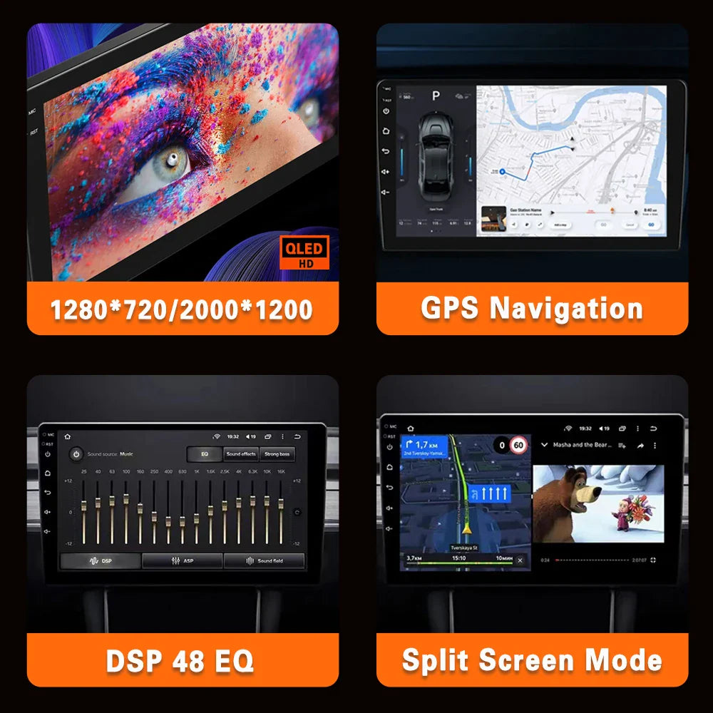 Android 14 Car Radio for Honda Stepwgn 2.0 RK 2009-2013-2015 Multimedia Video GPS Player BT Carplay 2din Navigation NO 2din