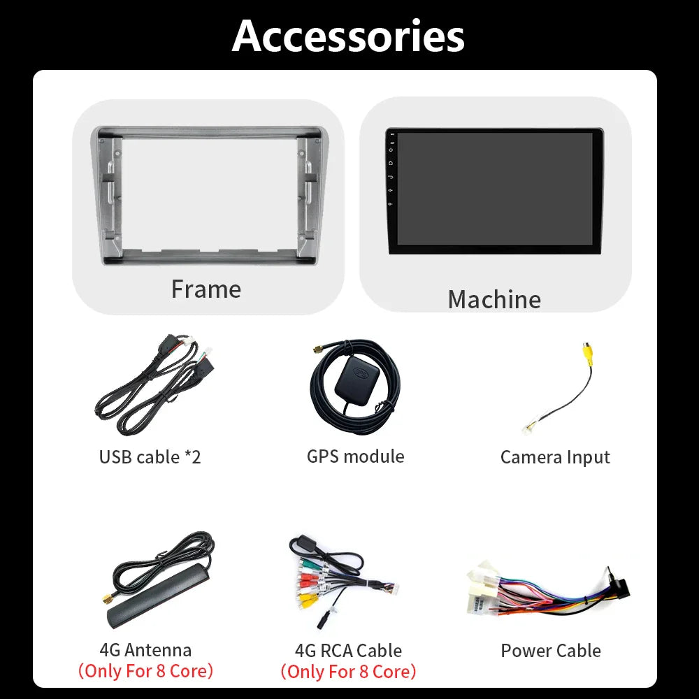 Android Auto For Toyota Avensis T25 2002 - 2008 Car Radio Multimedia Video Player Navigation GPS 4G Carplay Wifi Head Unit 2din
