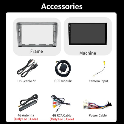 Android Auto For Toyota Avensis T25 2002 - 2008 Car Radio Multimedia Video Player Navigation GPS 4G Carplay Wifi Head Unit 2din