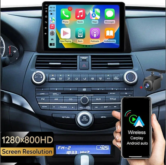 10Inch 4G + 64GB Car Stereo Radio Car-play GPS Navigation Audio player Compatible for Honda Accord 8th 2008-2013 Android 13.0