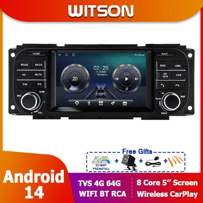 Car Radio Player OEM CarPlay Android Multimidia For 300M Stratus Sedan PT Cruiser Durango Grand Cherokee 1999-2004 Stereo GPS