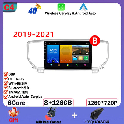 Android  For KIA Sportage 4 2016-2018 2019-2021 Multimedia Video Player Navigation GPS Stereo Wireless Carplay DSP WIFI NO 2DIN