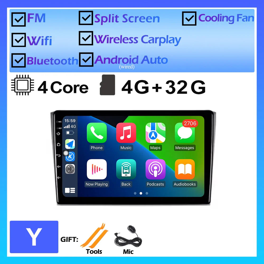 Android 14 WiFi For Mazda CX9 TB 2006 2007- 2010 2016 Car Radio Multimedia Player DSP Stereo GPS 4G Split Screen Bluetooth