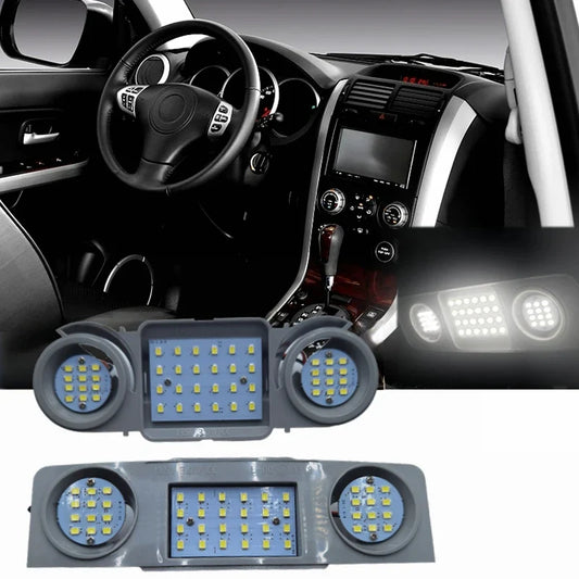2pcs Car Interior Dome Roof Lights 48 LED For VW Passat CC B6 B7 Golf Tiguan Touran Scirocco Seat Leon Alhambra Superb Octavia
