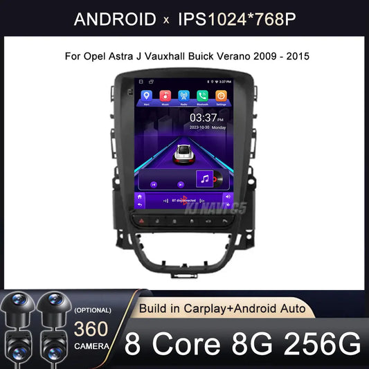 9.7 '' Android 14 For Opel Astra J Vauxhall Buick Verano 2009 - 2015 Car Video Player Navigation Multimedia Wireless Carplay BT