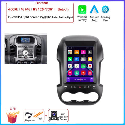 9.7 inch Car Video Radio Player Wireless Carplay DSP Stereo Touch Screen Auto Tools BT  For Ford Ranger 3 2011-2015 AM/FM/RDS