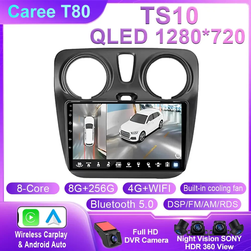 Car Radio For Renault Lodgy Dacia Dokker 2012 - 2020 Autoradio 4G WIFI GPS Car Video Multimedia Automotive Carplay Android Auto