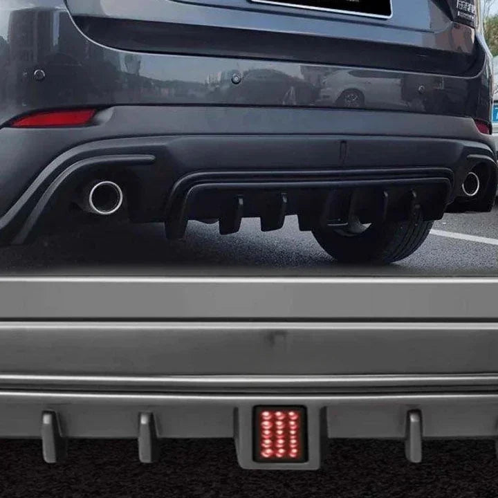 2024 New Rear Bumper Diffuser Exhaust with LED Light For Mazda CX-5 2020-2023 Carbon Fiber Car Tuning Accessory Bodykit Parts pp