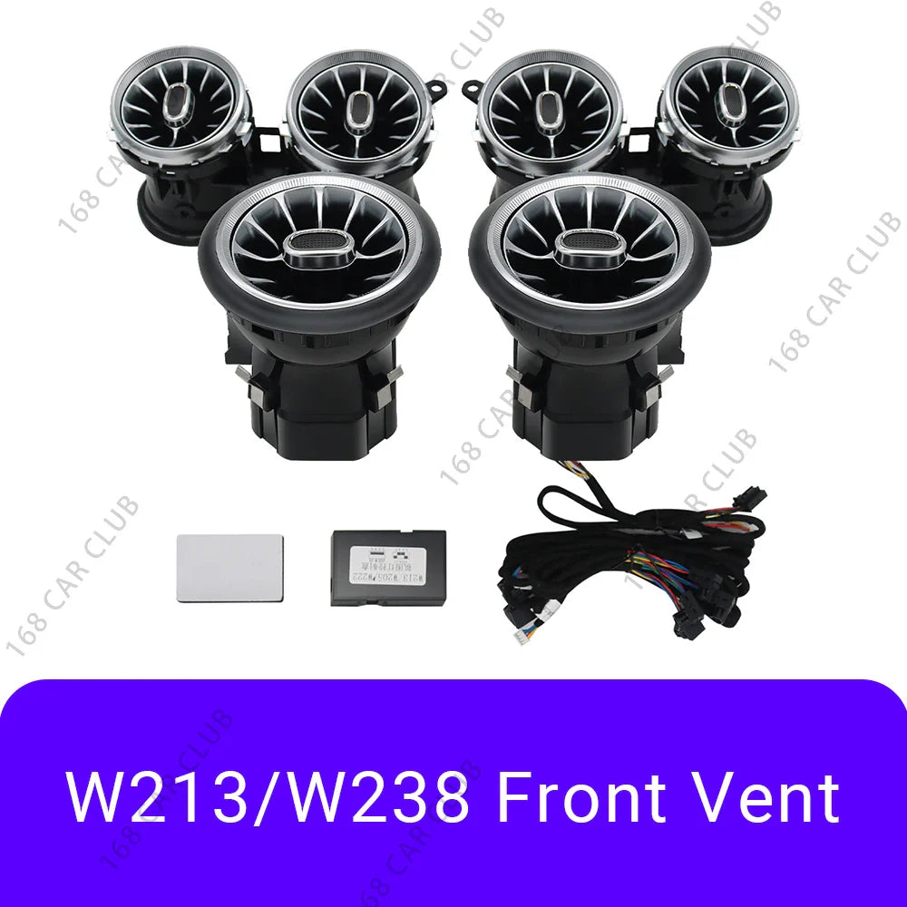 LED Air Vents 3D/4D Rotate Tweeter Speaker For Mercedes Benz W213 W238 E53 E63 E-Coupe Car 64 Colours Lnterior Decorative Lights