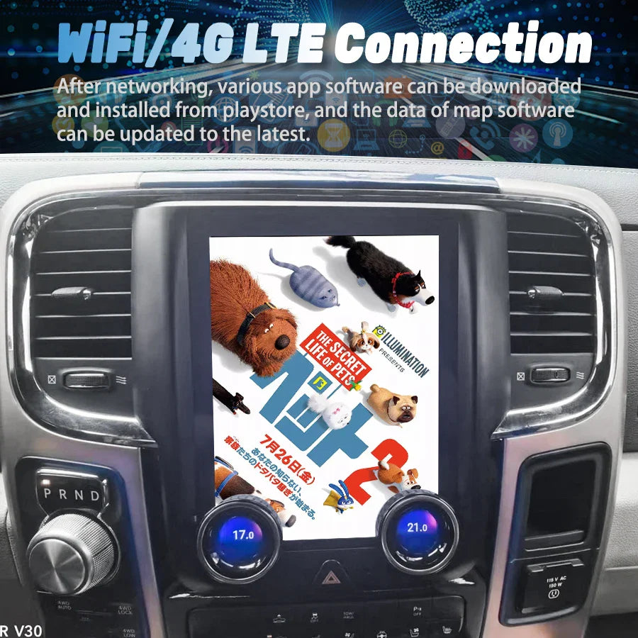 9.7" Android Screen For Dodge Ram 1500 2500 2017-2020 Stereo Car Multimedia Video Player Auto Radio GPS Navigation Carplay Audio