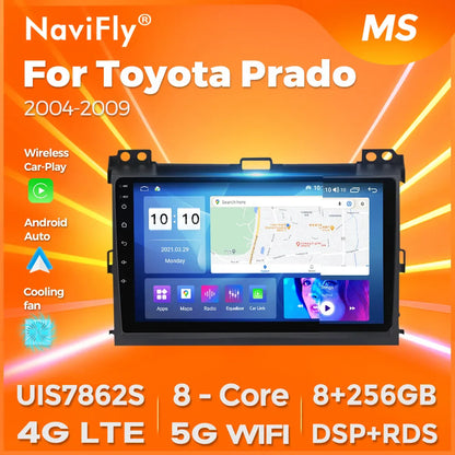 Android Intelligent Systems Car Radio For Toyota Land Cruiser Prado 120 LC120 2003-2009 Video Player Carplay GPS 2Din Head Unit