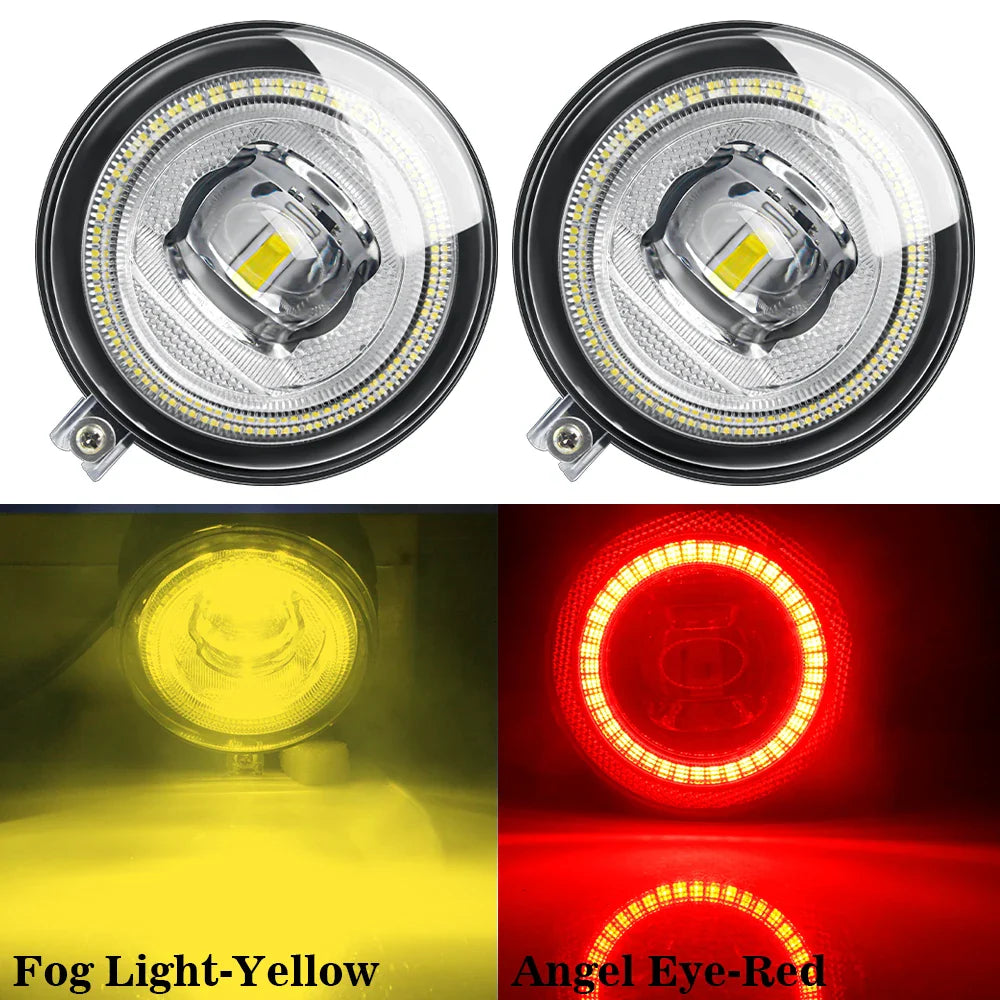 2 Pieces LED Fog Light Assembly Angel Eye DRL For Dodge Nitro 2010 2011 Car Front Bumper Fog Daytime Running Lamp High Bright