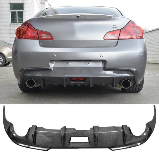 Carbon Fiber / FRP Rear Bumper Lip Diffuser for Infiniti G37 Base Sedan 4-Door 2010 - 2013 Rear Bumper Diffuser Splitters
